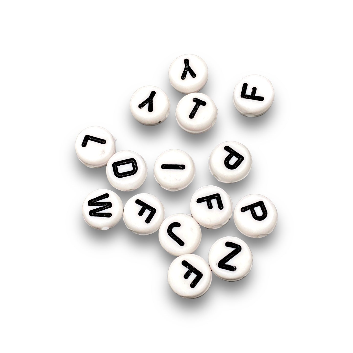 Bolsitas de letras redondas para pulseras