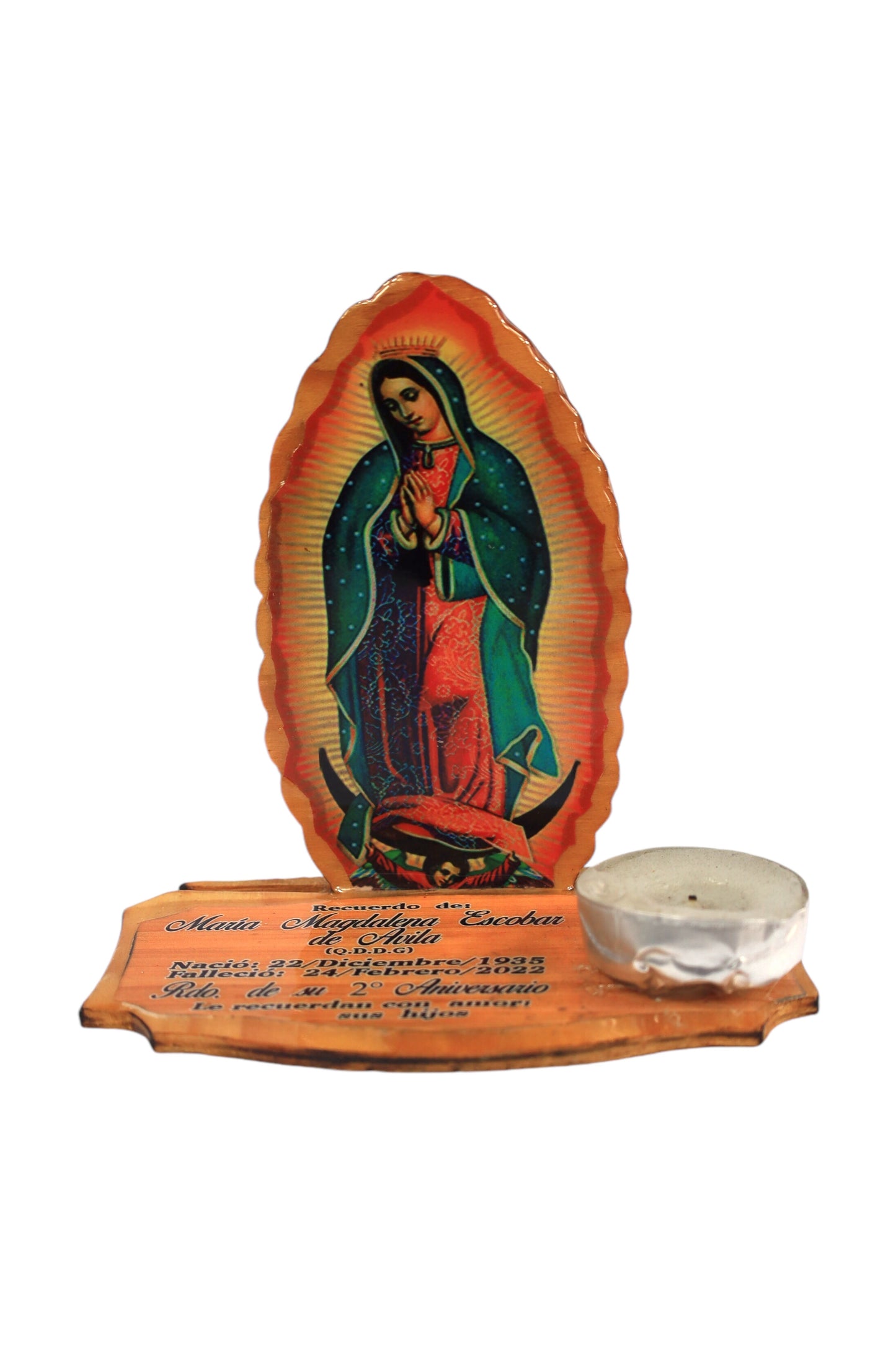 Recuerdo religoso para cabo de año o novenario.