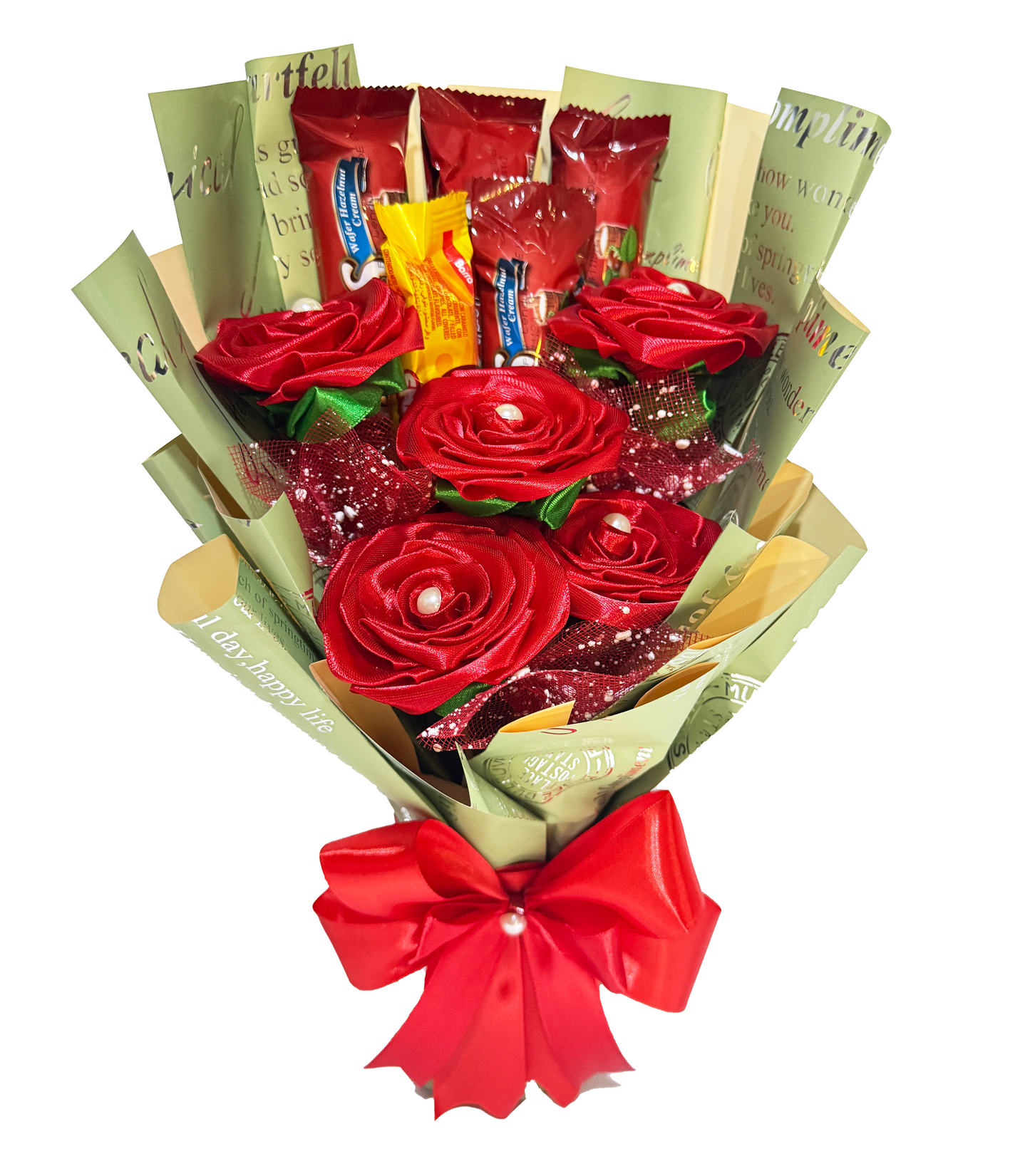 Ramo de rosas eternas con chocolates