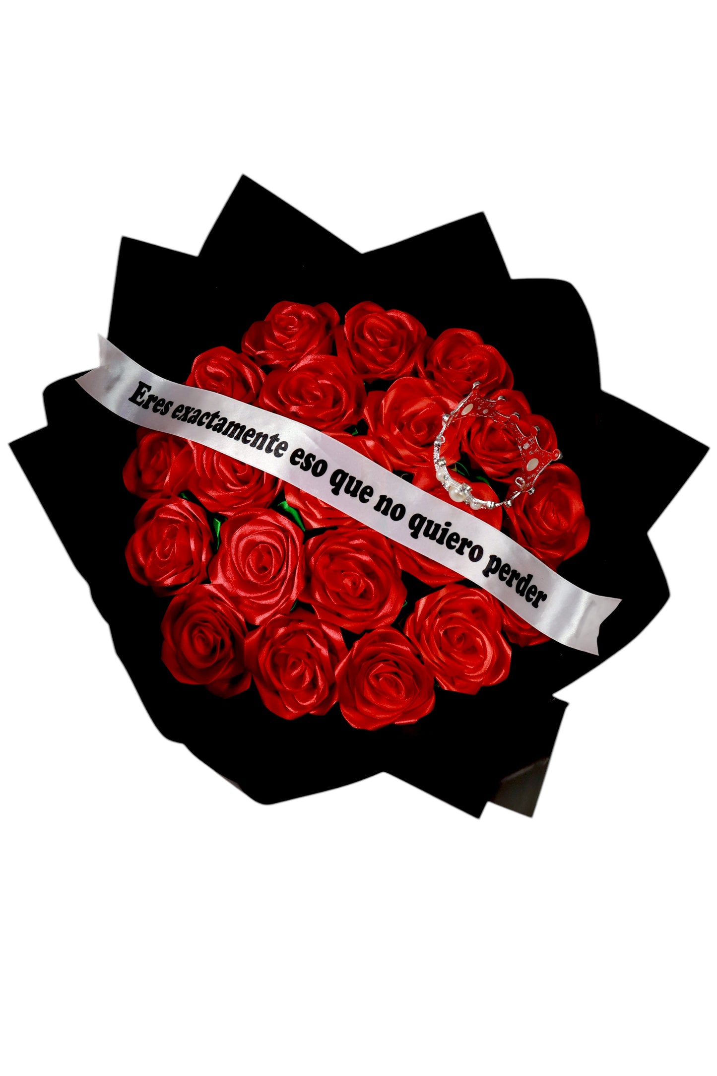 Arreglo de rosas eternas rojas