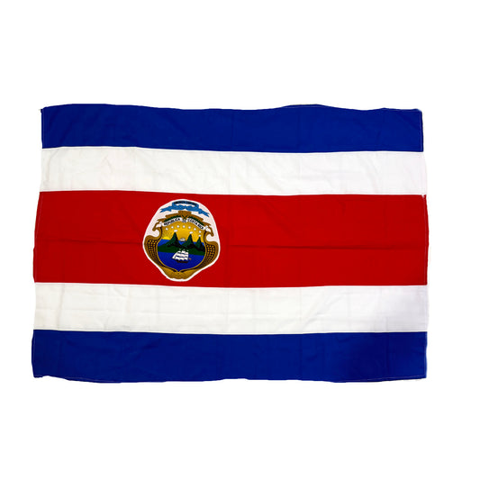 Bandera de tela lino de Costa Rica
