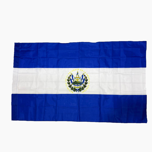 Bandera de El Salvador de tela satín