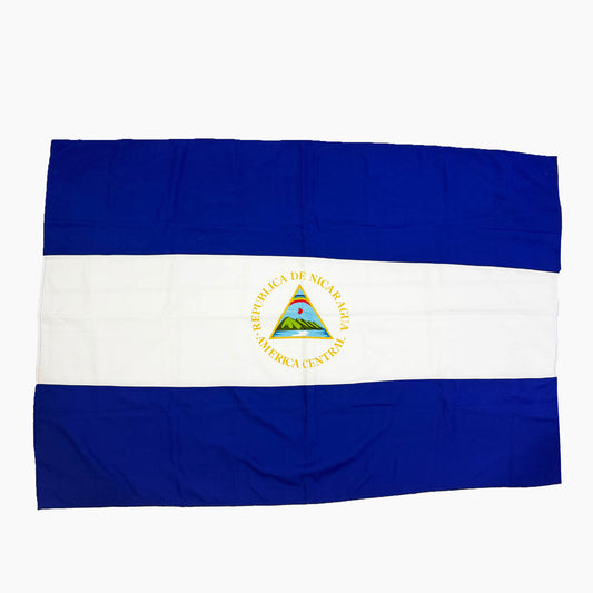 Bandera de tela lino de nicaragua