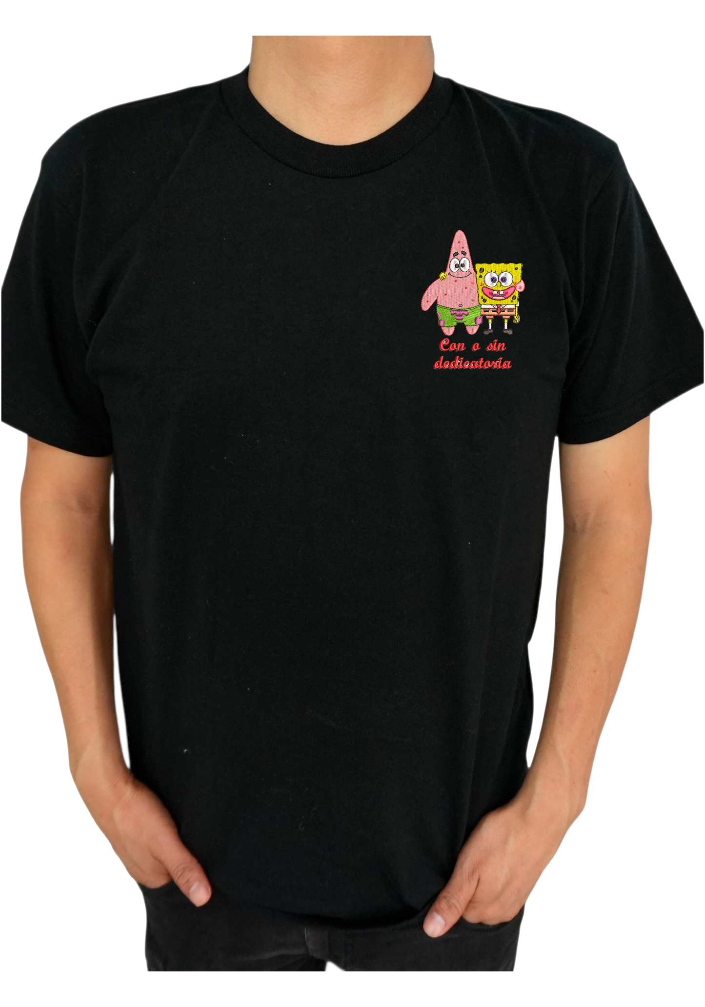 Camiseta con logo bordado personalizado