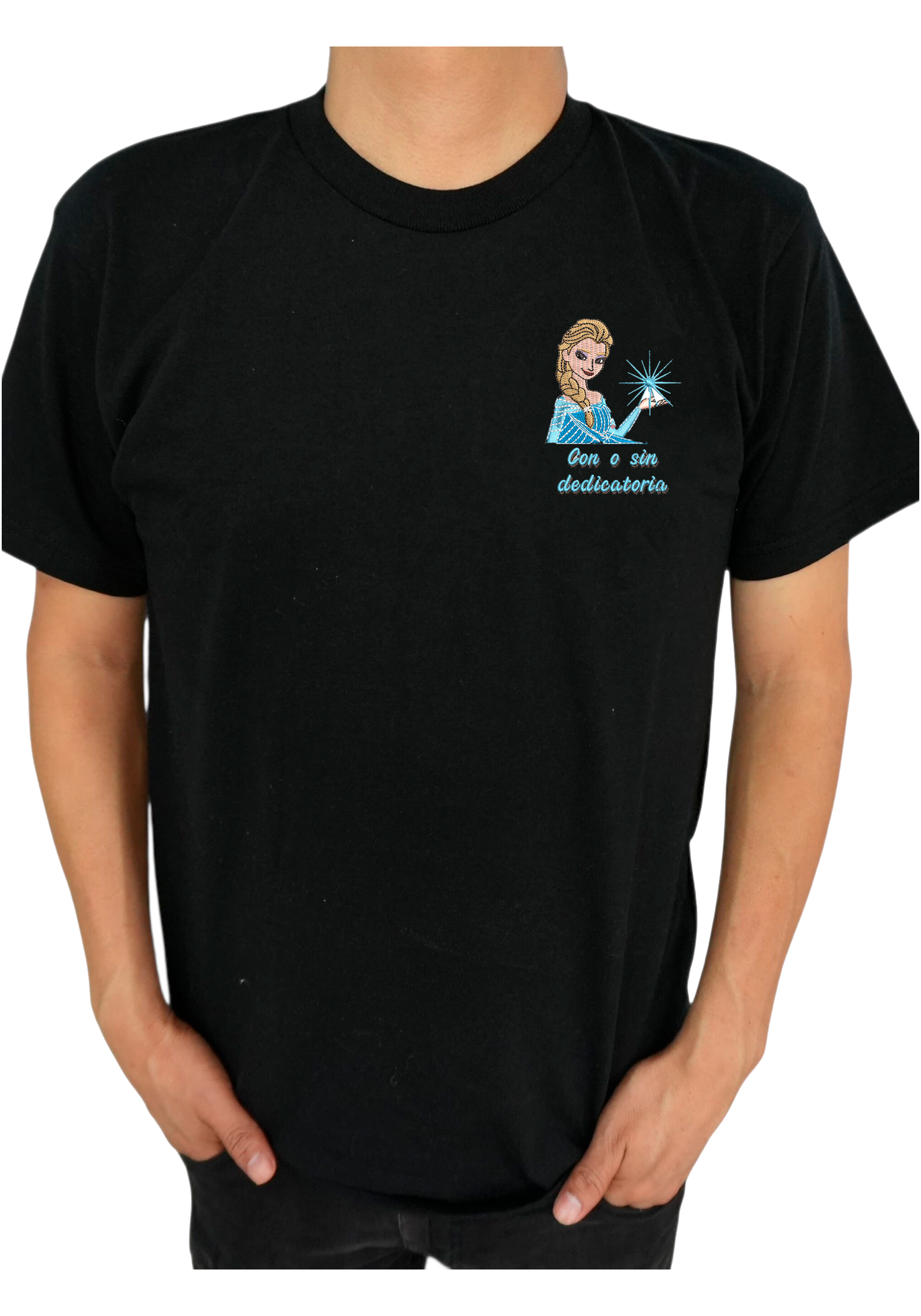 Camiseta con logo bordado personalizado