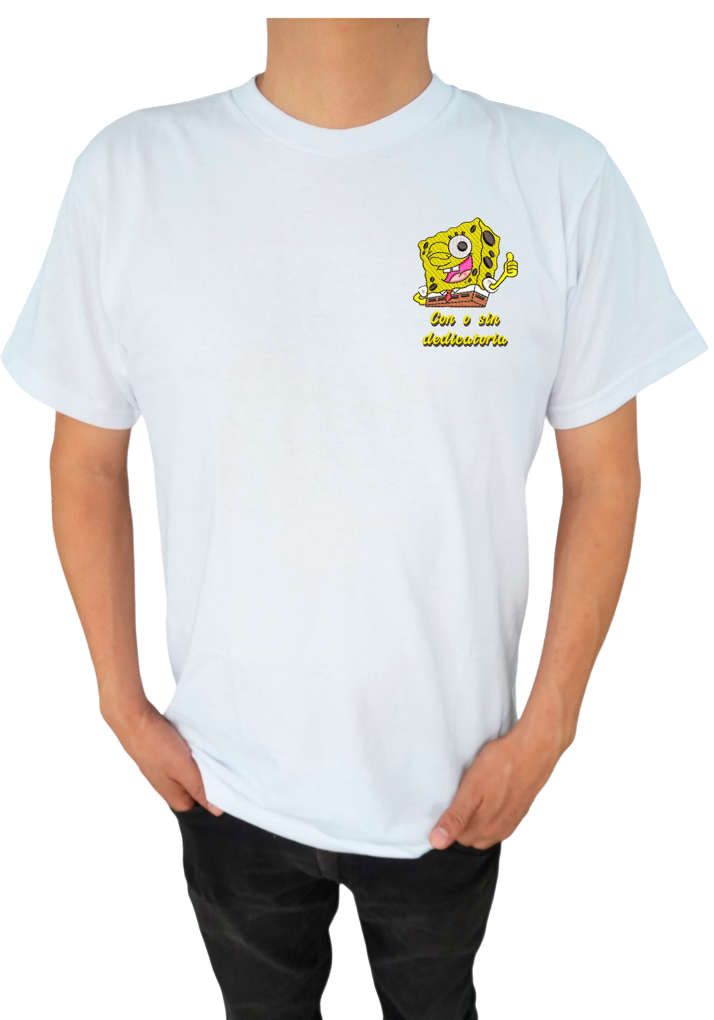 Camiseta con logo bordado personalizado