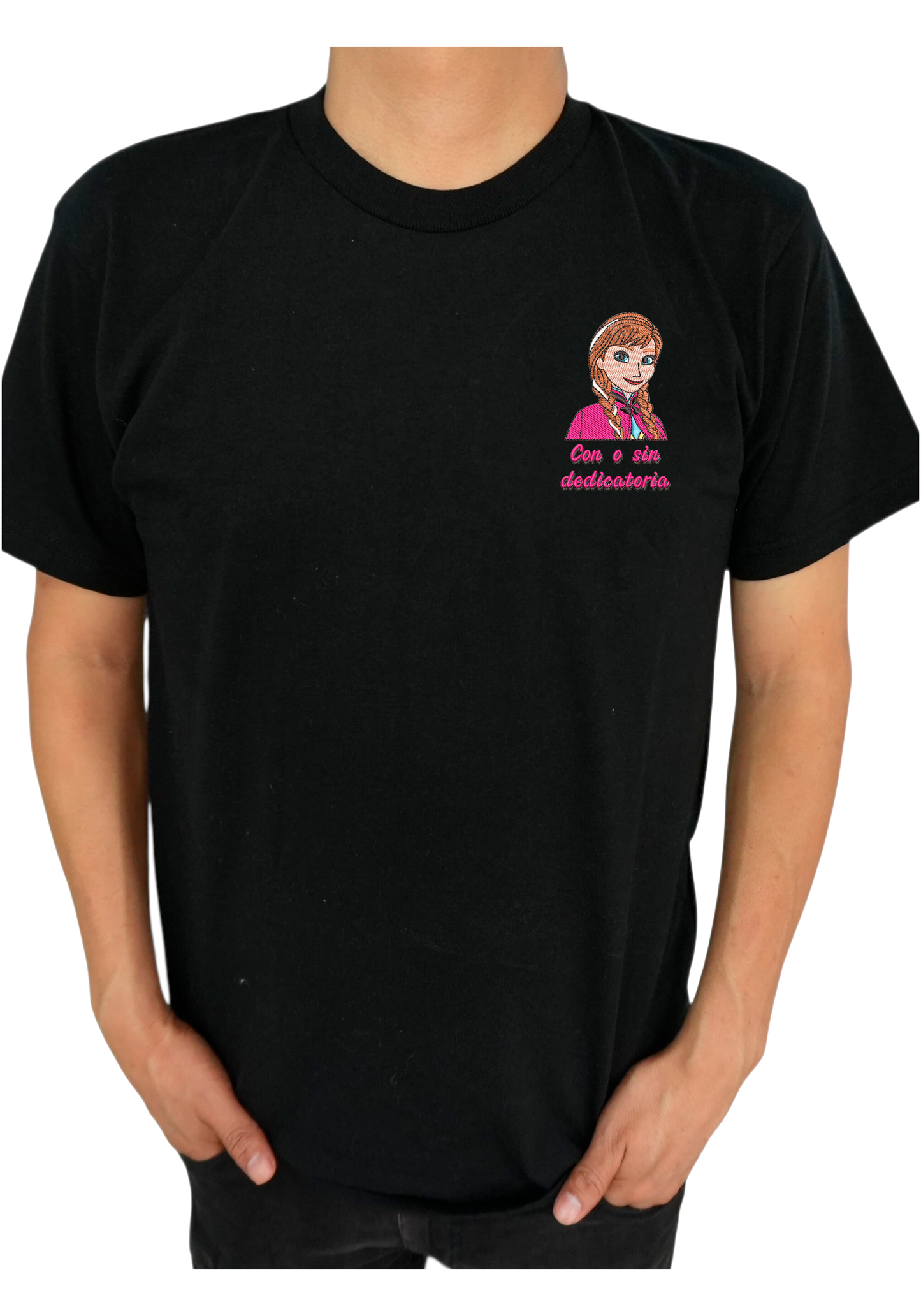 Camiseta con logo bordado personalizado