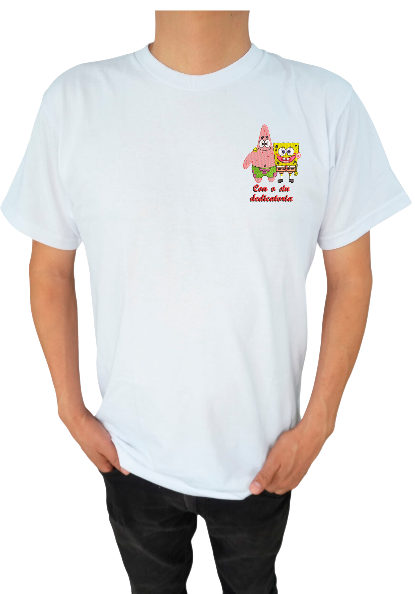 Camiseta con logo bordado personalizado