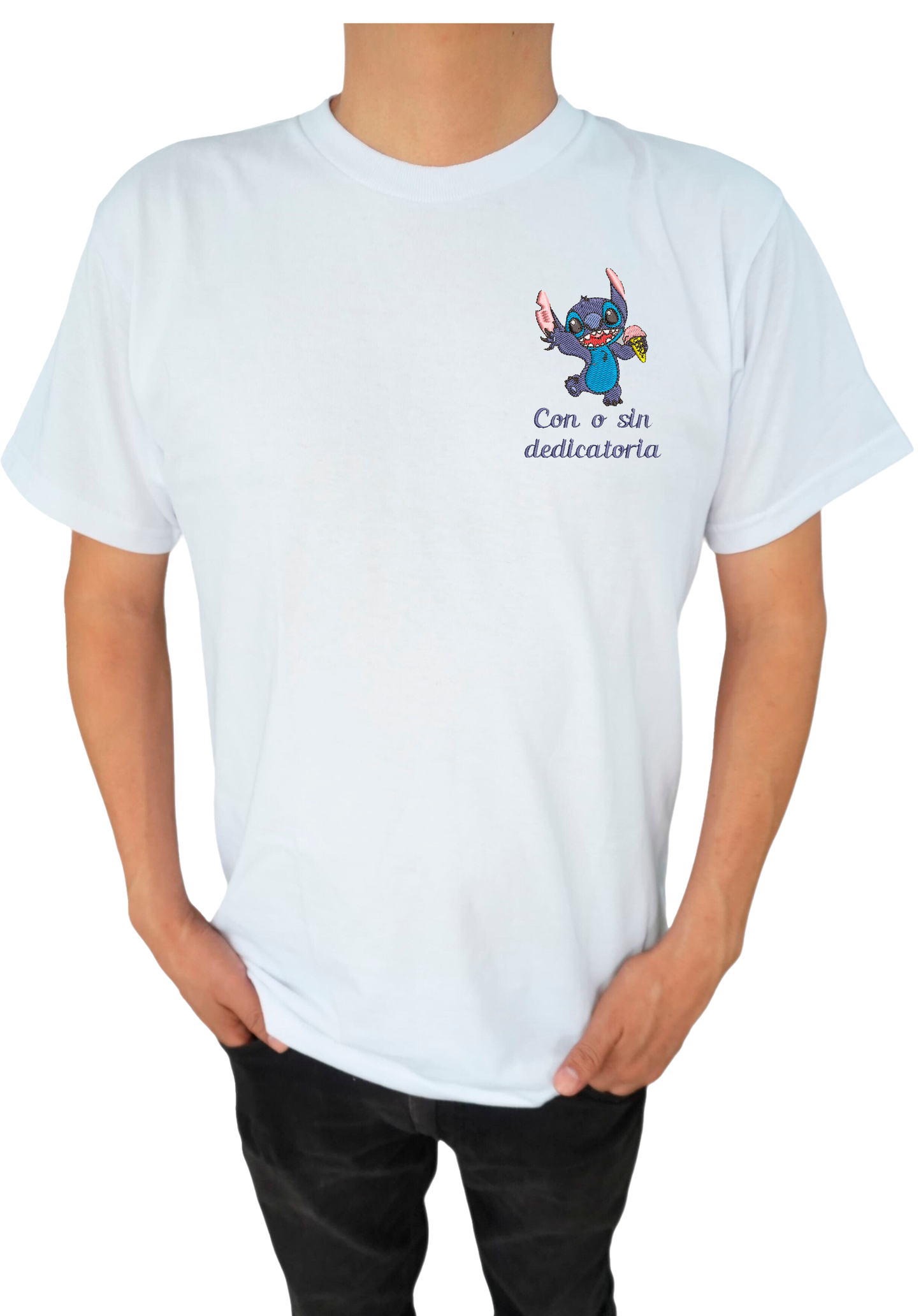 Camiseta con logo bordado personalizado