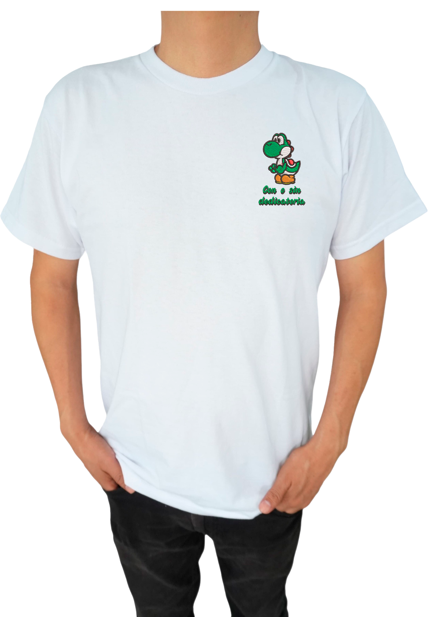 Camiseta con logo bordado personalizado