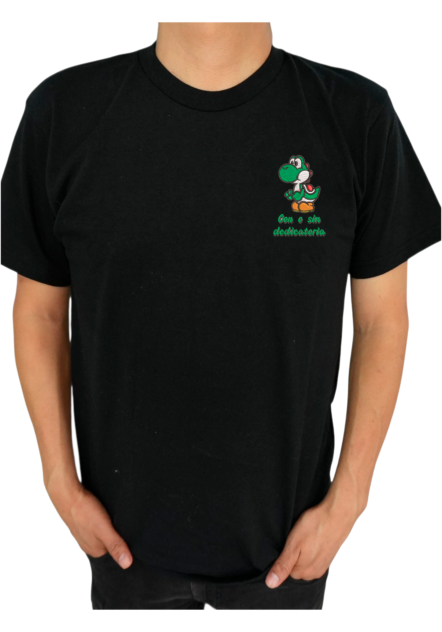 Camiseta con logo bordado personalizado