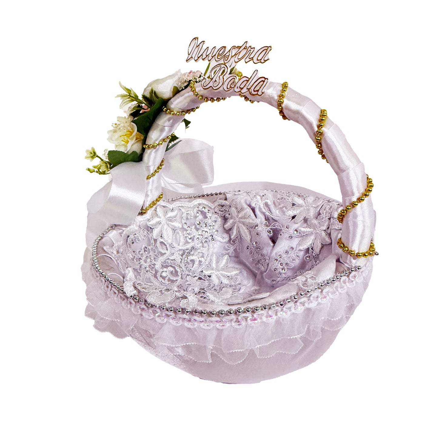 Canasta decorada para boda