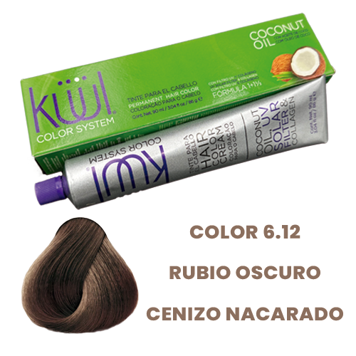 Tinte kuul color rubio oscuro cenizo nacarado