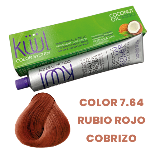 Tinte kuul color rubio rojo cobrizo