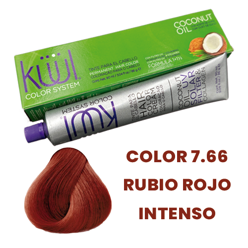 Tinte kuul color rubio rojo intenso