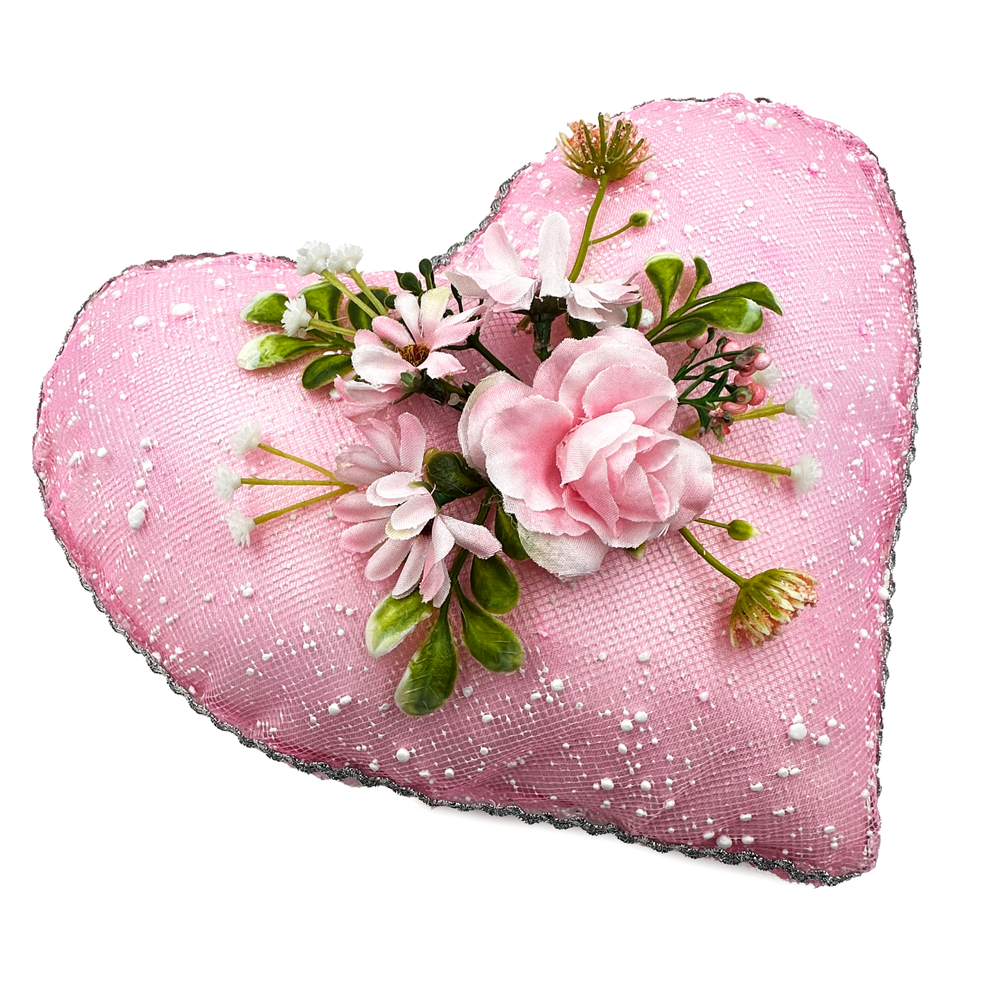 Cojín rosado para anillo de quince años