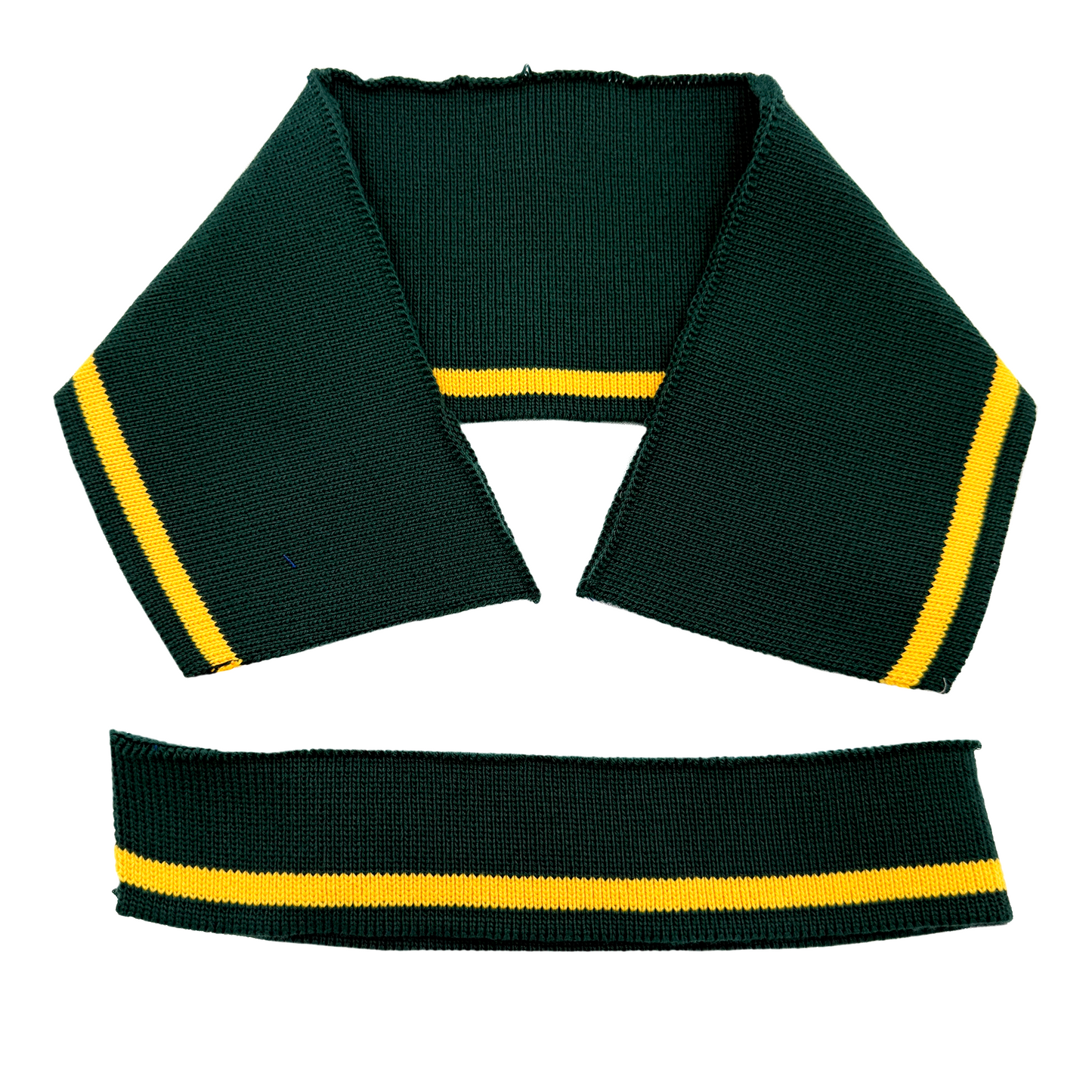Cuellos y puños tejidos para camisas polo.