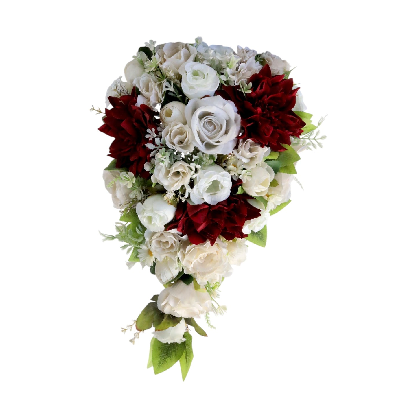 Ramo Bouquet para novia con rosas rojas y blancas