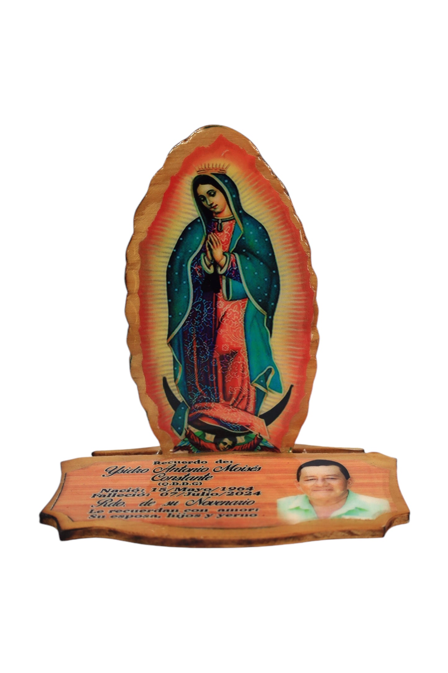Recuerdo religioso de la virgen de Guadalupe