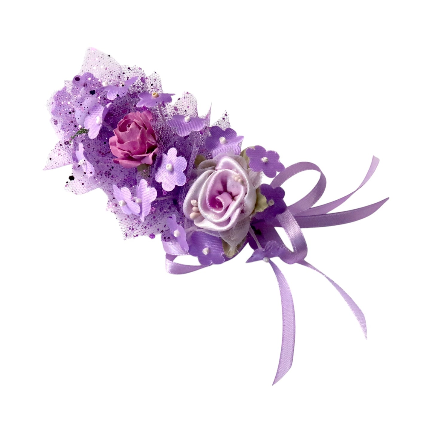 Tocado para el cabello color morado