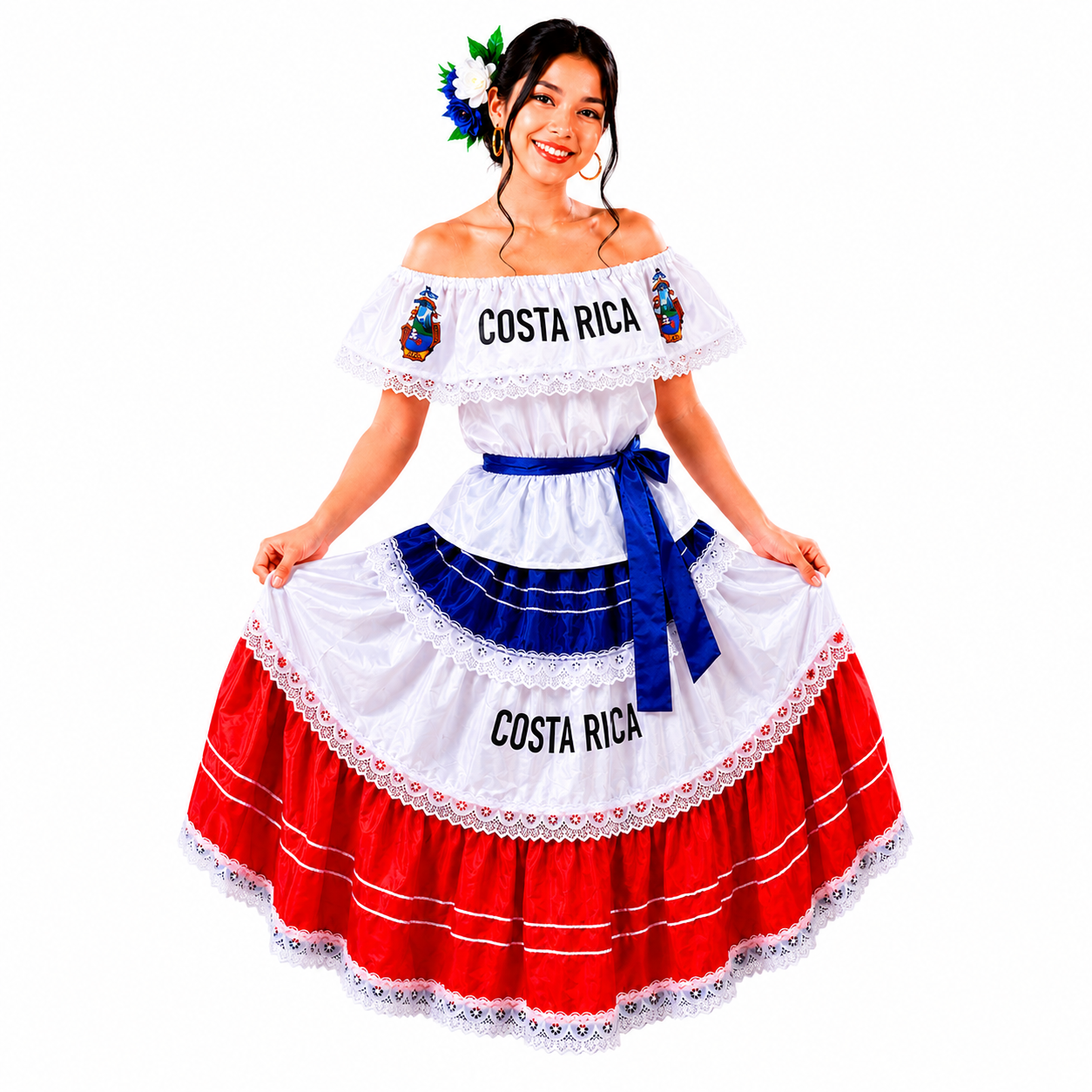 Vestido típico de costa rica para señorita