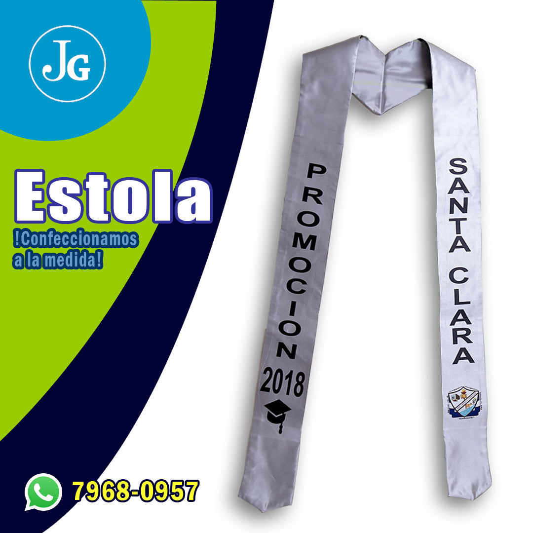 Estolas estampadas para graduación