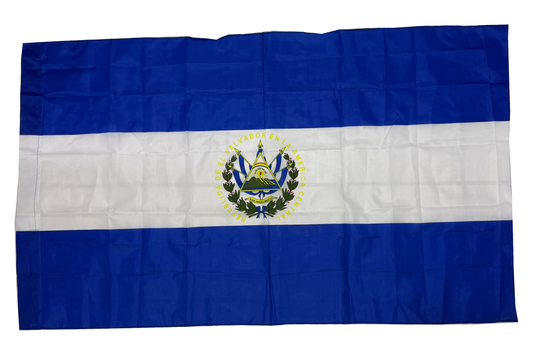 Bandera de El Salvador de tela satín