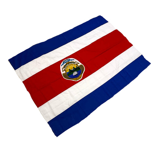 Bandera de tela lino de Costa Rica