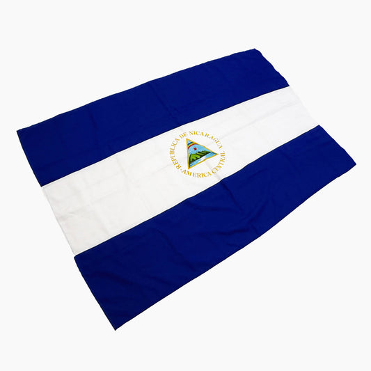 Bandera de tela lino de nicaragua