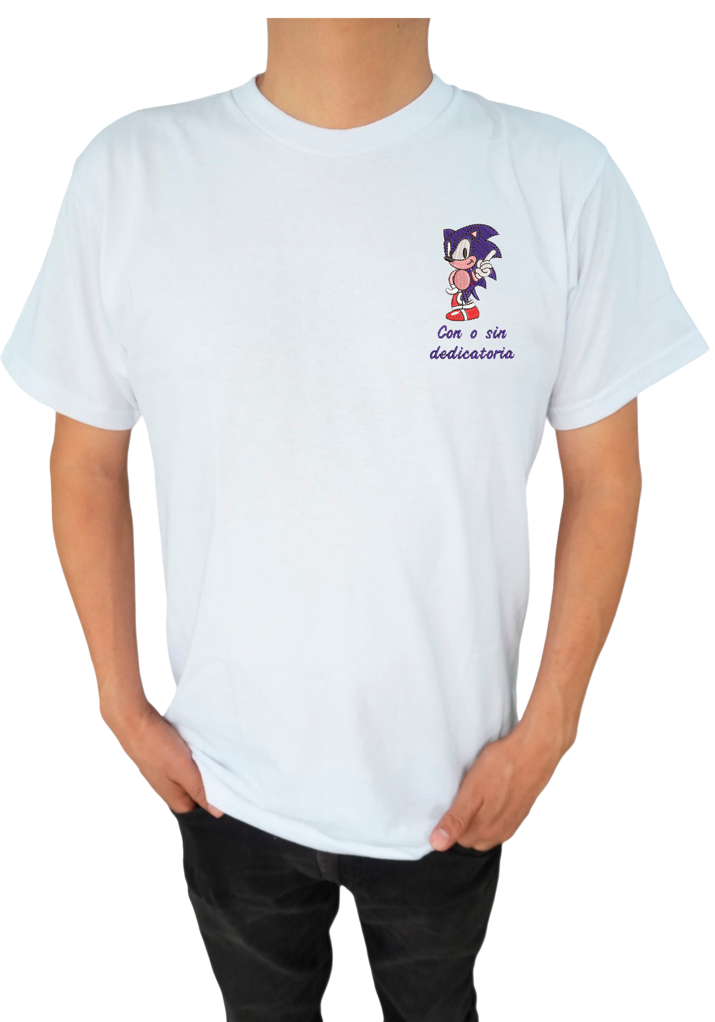 Camiseta con logo bordado personalizado