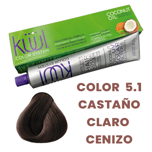 Tinte kuul color castaño claro cenizo