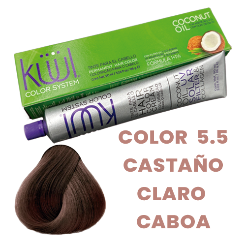 Tinte kuul color castaño claro caboa