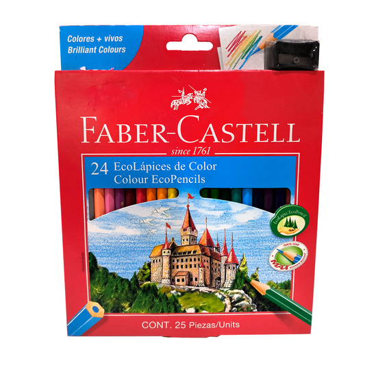 color faber-castell de 24 unidades