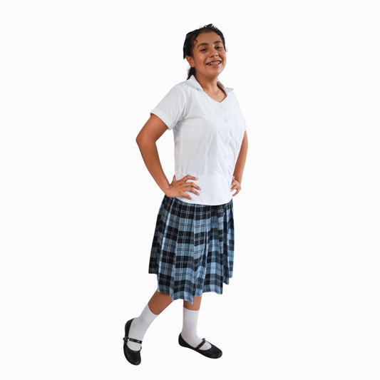 Falda y blusa escolar para niña