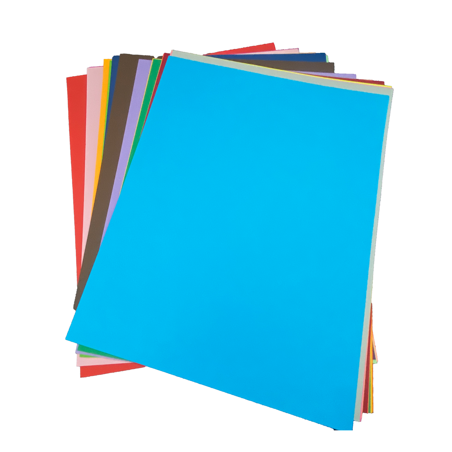 25 paginas de papel bond de colores