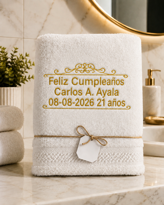 Toallas de baño majestic con bordado personalizado