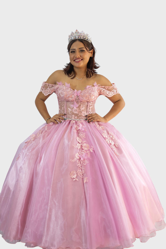 Vestido de quince años rosado