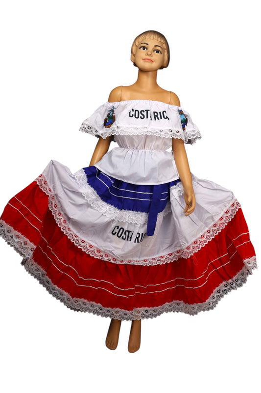 Vestido típico de costa rica para niña