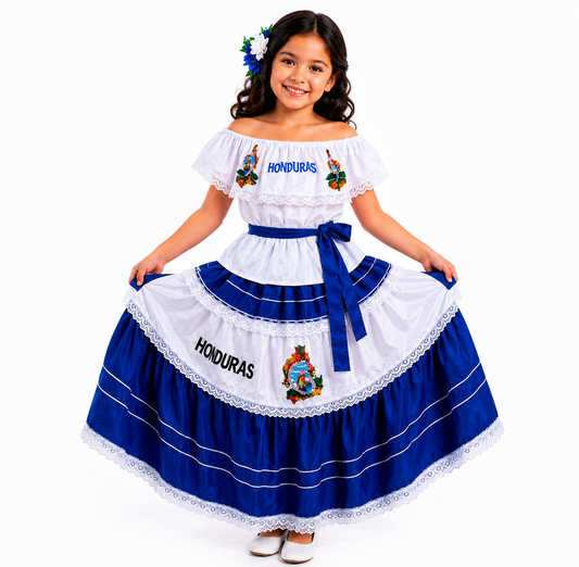 Vestido típico para niña de honduras