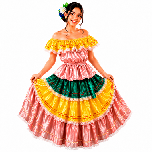 Vestido típico para señorita colores varios